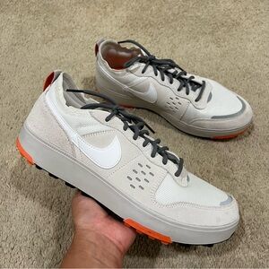 Nike Men's C1TY Premium Cordura Cream and Orange Fashion Sneakers Size 10.5